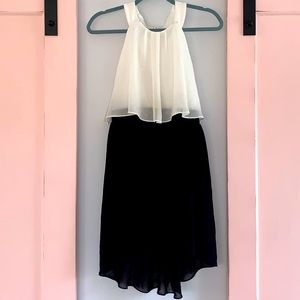 Little Black & White dress - size 14 - girls